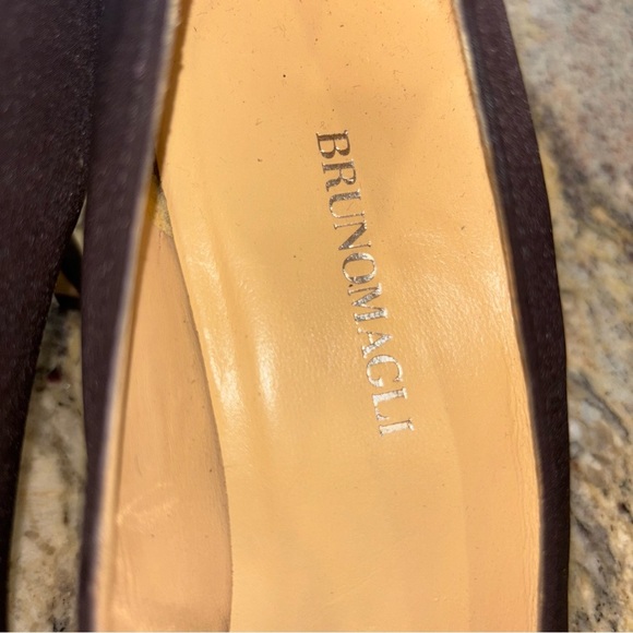 Bruno Magli Brown Satin Pumps - Picture 7 of 10